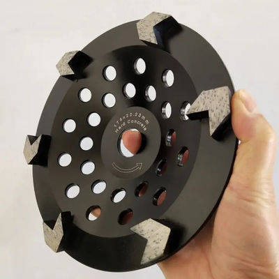 180mm 7-calowy diamentowy kubek ściernica do betonu w kształcie litery V.