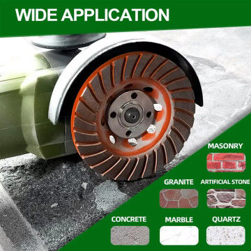 Średnica 125mm Turbo Cup Diamentowe ściernice Grit # 60/80 do kamienia lub betonu