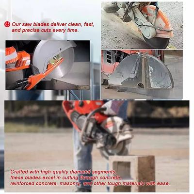 Brzeszczoty diamentowe Turbo 180 mm do szybkiego cięcia betonu zbrojonego