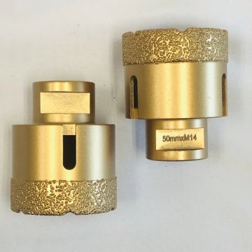 4 szt.M14 50mm lutowane próżniowo narzędzia diamentowe wiertło Minimalne odpryski