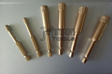 5mm - 35mm lutowane próżniowo diamentowe wiertła rdzeniowe Hex Quick Release Shank