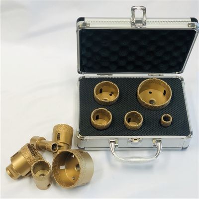 Aluminiowe pudełko 5 szt.Zestaw wierteł diamentowych M14 lutowanych próżniowo
