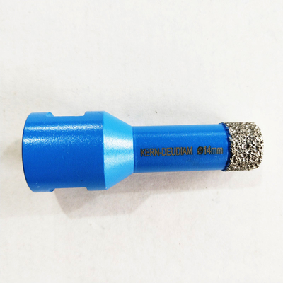 14 mm M14 lutowane próżniowo diamentowe wiertła rdzeniowe do płytek z plastikowym rękawem